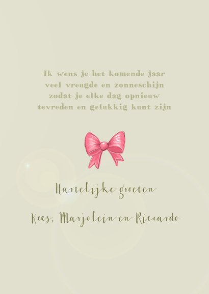 Nieuwjaarskaart krans en gemberkoek 3