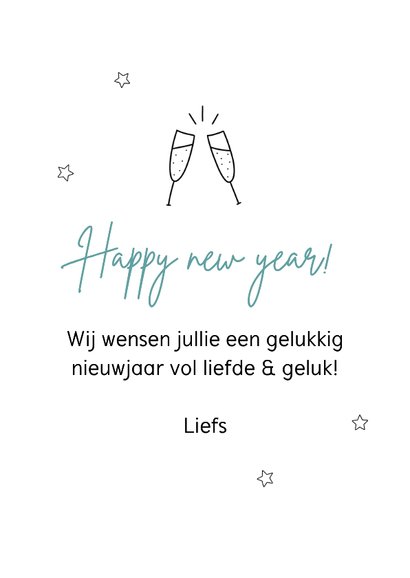 Nieuwjaarskaart lach leef en geniet 3