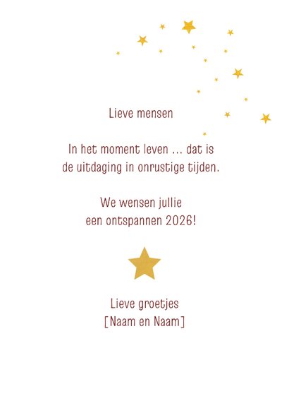 Nieuwjaarskaart leef het leven dag voor dag 3