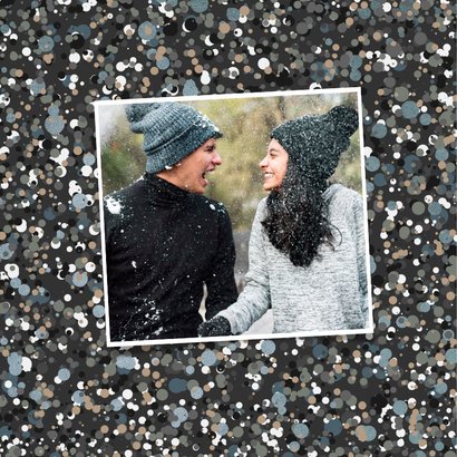 Nieuwjaarskaart lichtpuntjes stijlvol spetters 2