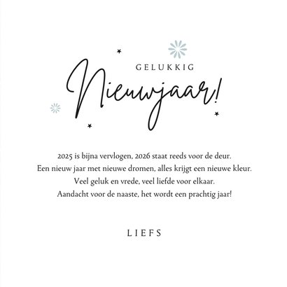 Nieuwjaarskaart lichtpuntjes stijlvol spetters 3