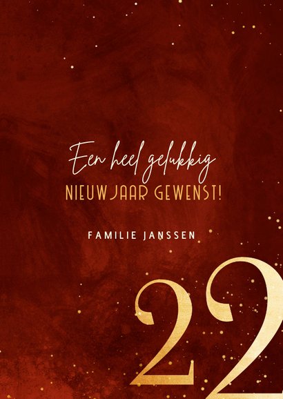 Nieuwjaarskaart liefdevol nieuwjaar in 2022 3