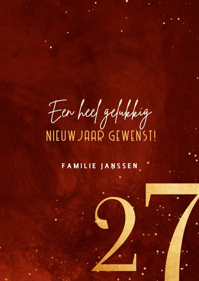 Nieuwjaarskaart liefdevol nieuwjaar in 2027 3