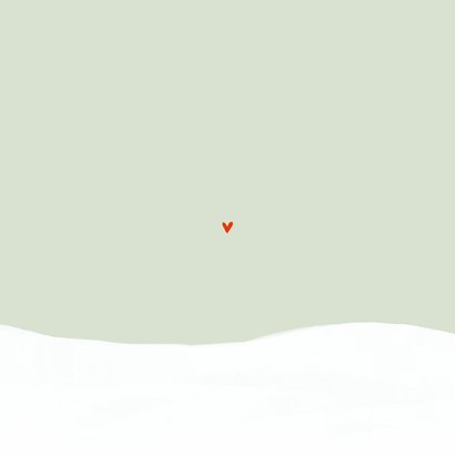 Nieuwjaarskaart liefdevol teckel sjaal oorwarmers sneeuw Achterkant