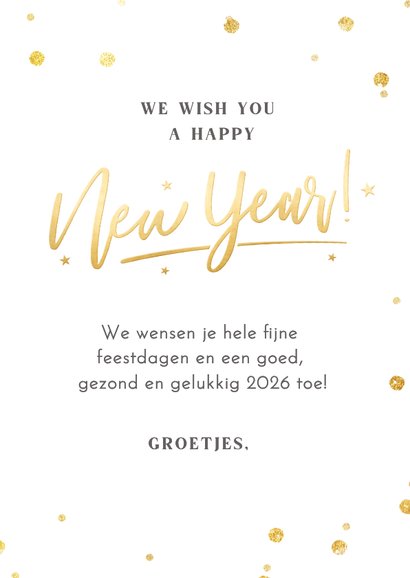 Nieuwjaarskaart met foto staan - happy new year! 3