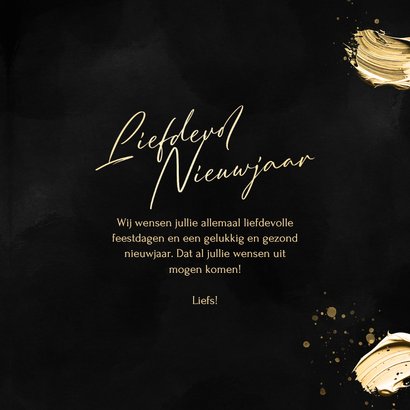 Nieuwjaarskaart met geschilderd hart liefdevol nieuwjaar 3