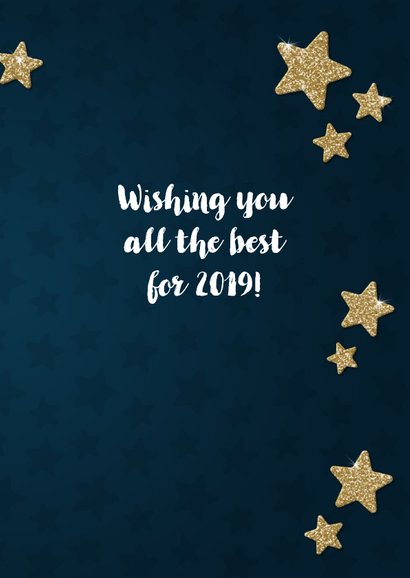 Nieuwjaarskaart met 'happy new year' in diverse talen 3