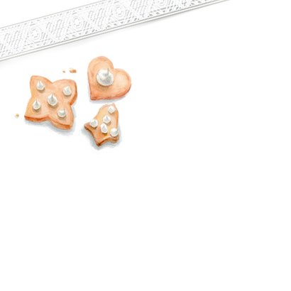Nieuwjaarskaart met kerstkoekjes en foto 2