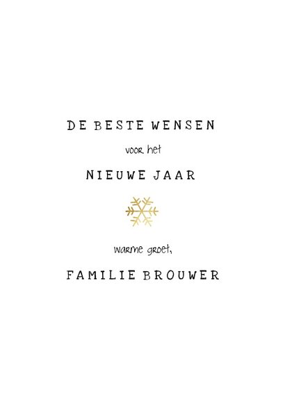Nieuwjaarskaart met speelse typografie en wit confetti kader 3