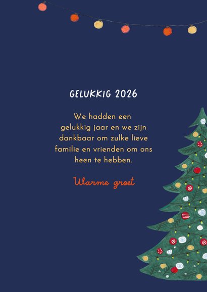 Nieuwjaarskaart muziek in de stad in de sneeuw 3