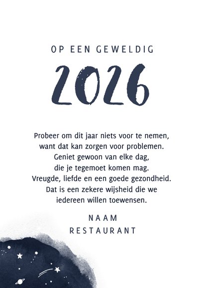 Nieuwjaarskaart oliebol 2026 sterren  3