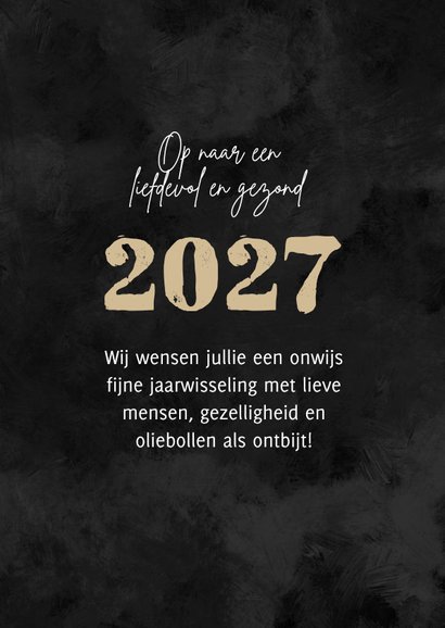 Nieuwjaarskaart oliebol vuurwerk sterretje foto 3