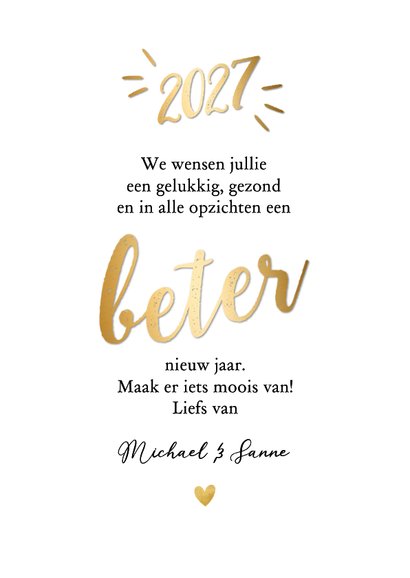 Nieuwjaarskaart 'Op een beter nieuw jaar' 3