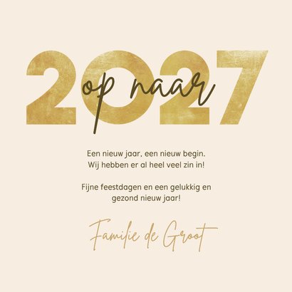 Nieuwjaarskaart op naar 2027 fotocollage met vuurwerk 3