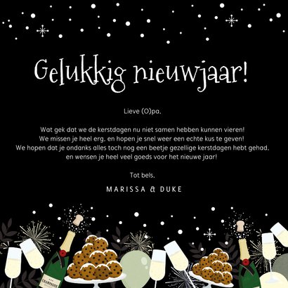 Nieuwjaarskaart papieren kerstkus door de brievenbus 3
