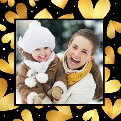 Nieuwjaarskaart papieren kus door de brievenbus 2