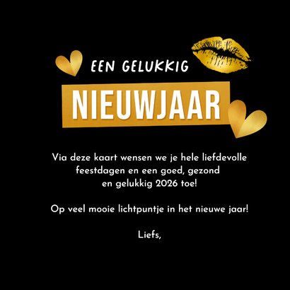 Nieuwjaarskaart papieren kus door de brievenbus 3