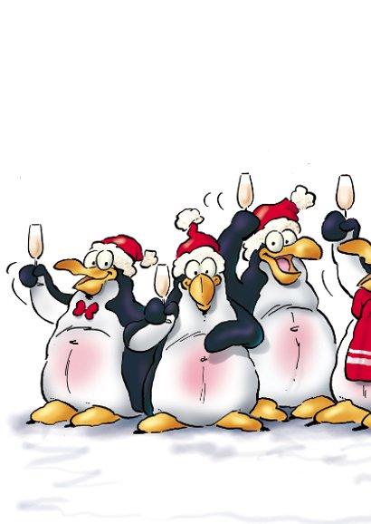 Nieuwjaarskaart Penguins Borrel 2