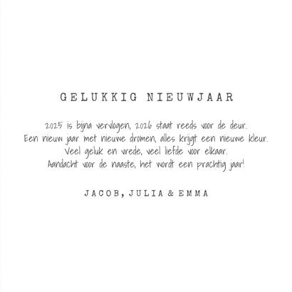 Nieuwjaarskaart persoonlijk fotocollage hart liefde sterren 3