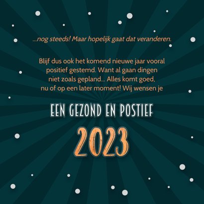 Nieuwjaarskaart positief negatief 2022 - 2023 3