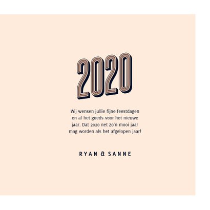 Nieuwjaarskaart retro 2020 happy new year 3