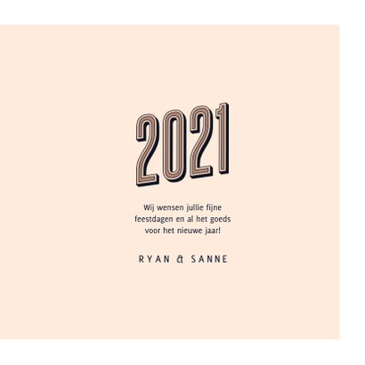 Nieuwjaarskaart retro 2021 happy new year 3