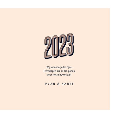 Nieuwjaarskaart retro 2023 happy new year 3