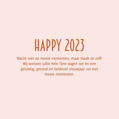 Nieuwjaarskaart retro vuurwerk happy 2023 3