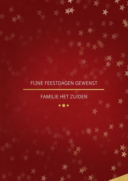 Nieuwjaarskaart rood en goud met foto 3