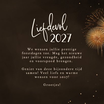 Nieuwjaarskaart sprankelend hart liefdevol 2027 vuurwerk 3