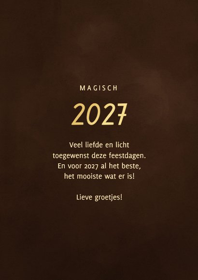 Nieuwjaarskaart sprankelend hert met roodborstje  3