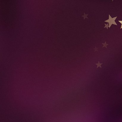 Nieuwjaarskaart sprankelende sterren Achterkant