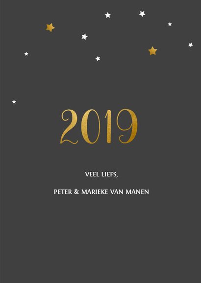 Nieuwjaarskaart ster foto 2019 3