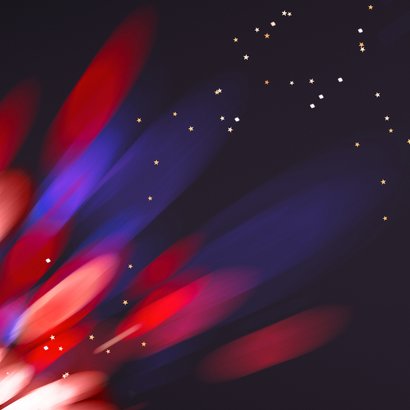 Nieuwjaarskaart stijlvol licht vuurwerk 2027 2