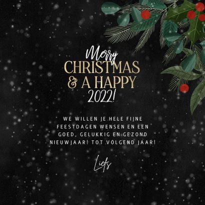 Nieuwjaarskaart takjes, Merry Christmas & a happy 2022! 3