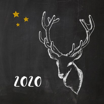 Nieuwjaarskaart trendy krijt 2020 2