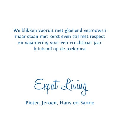 Nieuwjaarskaart typografie blauw design 3