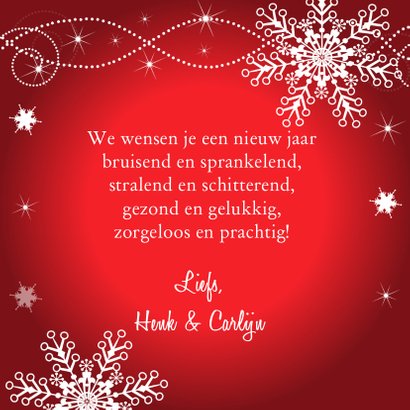 Nieuwjaarskaart typografie rood Happy 2019 3