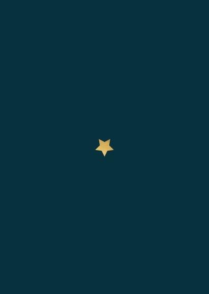 Nieuwjaarskaart typografisch foto goud sterren blauw Achterkant