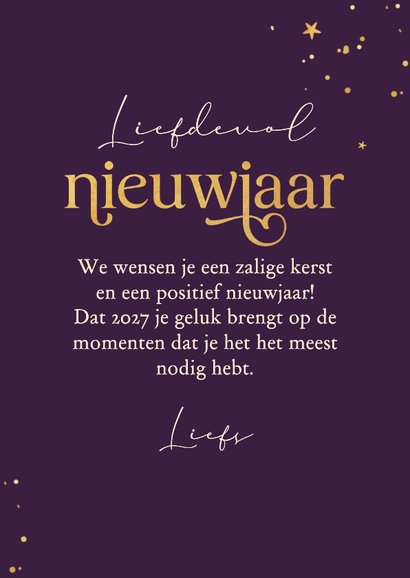 Nieuwjaarskaart vredesduif liefde sterren gezegend nieuwjaar 3
