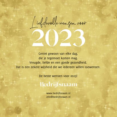 Nieuwjaarskaart vuurwerk hart sterren 2023 liefdevol vrede 3