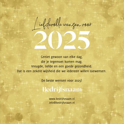 Nieuwjaarskaart vuurwerk hart sterren 2025 liefdevol vrede 3