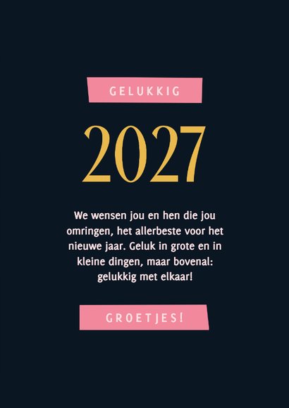 Nieuwjaarskaart vuurwerk kleurrijk 2027 3