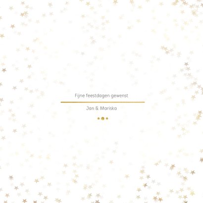 Nieuwjaarskaart wit en goud 3