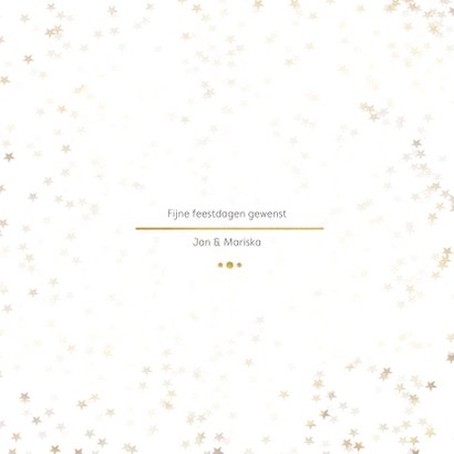 Nieuwjaarskaart wit en goud 3