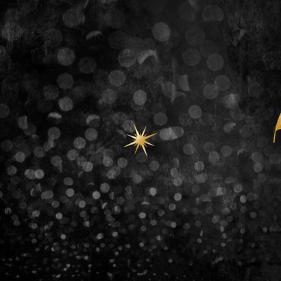 Nieuwjaarskaart zakelijk 2026 sterren goud happy new year Achterkant