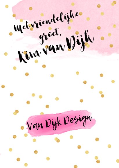 Nieuwjaarskaart zakelijk aquarel, confetti en champagne 3