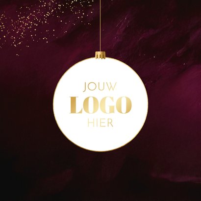 Nieuwjaarskaart zakelijk paars happy new year goud spetters 2