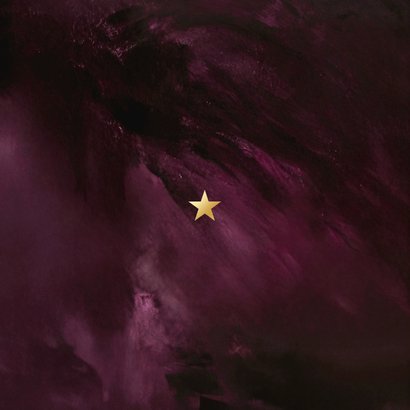 Nieuwjaarskaart zakelijk paars happy new year goud spetters Achterkant