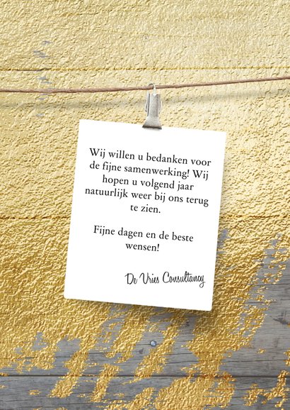 Nieuwjaarskaart zakelijk ster borrel 3